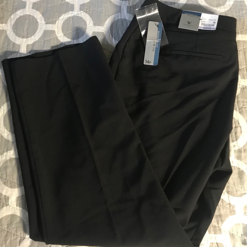 Worthington Trouser Leg Modern Fit Pants NWT 14P
